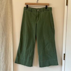 Gap Women’s Green Wide-Leg Cropped Pants